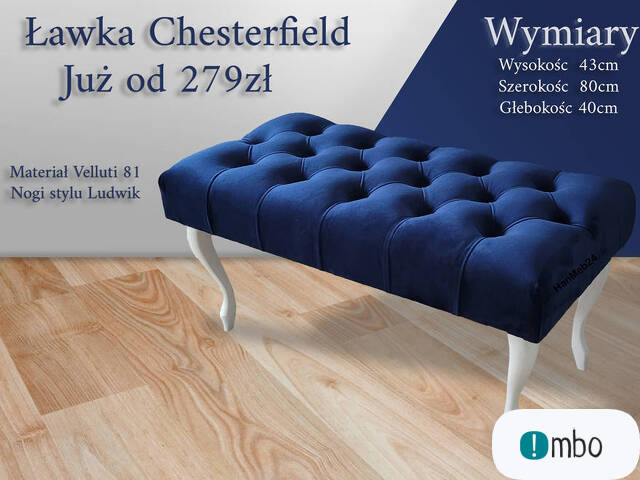 Ławka Chesterfield 80cm - 1